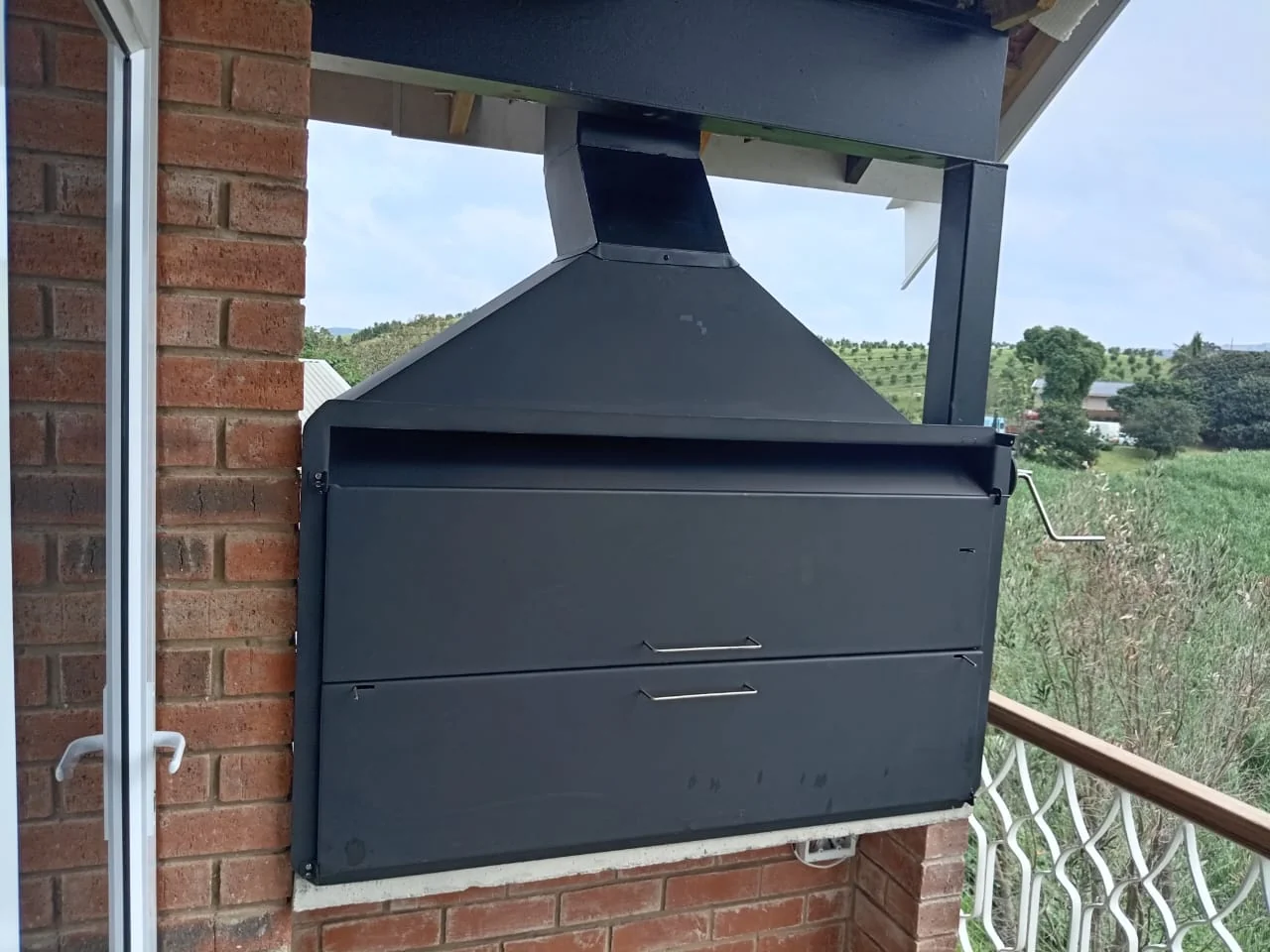 Custom steel braai unit ready for delivery